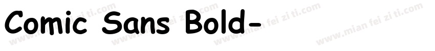 Comic Sans Bold字体转换